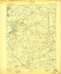 Bordentown 1893 topographic map thumbnail