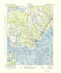 Tuckerton 1942 topographic map preview