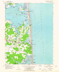 Bethany Beach 1954 topographic map thumbnail
