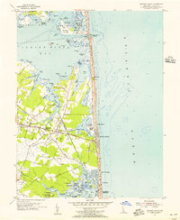 Bethany Beach 1954 topographic map thumbnail