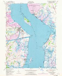 Delaware City 1948 topographic map preview