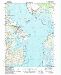 Delaware City 1993 topographic map thumbnail