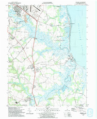Frederica 1993 topographic map thumbnail