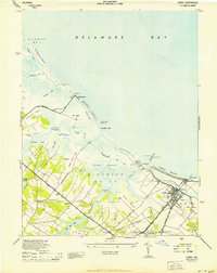 Lewes 1944 topographic map preview