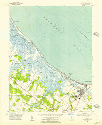 Lewes 1954 topographic map preview