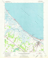 Lewes 1954 topographic map preview