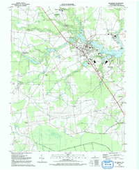 Millsboro 1992 topographic map thumbnail
