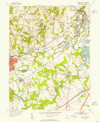 Newark East 1953 topographic map thumbnail