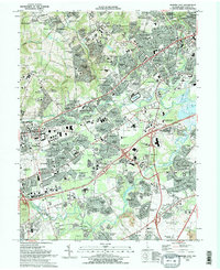 Newark East 1993 topographic map thumbnail