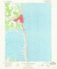 Rehoboth Beach 1954 topographic map thumbnail