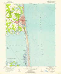 Rehoboth Beach 1954 topographic map thumbnail