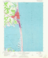Rehoboth Beach 1954 topographic map thumbnail