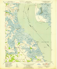 Taylors Bridge 1950 topographic map thumbnail