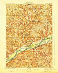 Wauzeka 1926 topographic map thumbnail