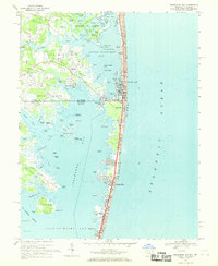 Assawoman Bay 1967 topographic map thumbnail