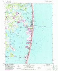 Assawoman Bay 1967 topographic map thumbnail