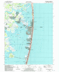 Assawoman Bay 1992 topographic map thumbnail