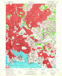 Baltimore East 1953 topographic map thumbnail