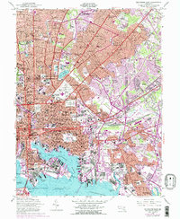 Baltimore East 1953 topographic map preview