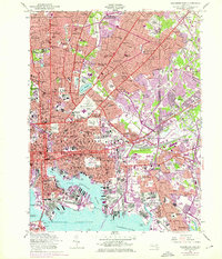 Baltimore East 1953 topographic map preview
