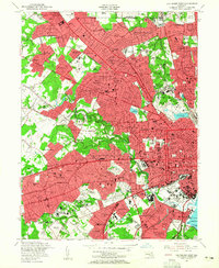 Baltimore West 1953 topographic map thumbnail