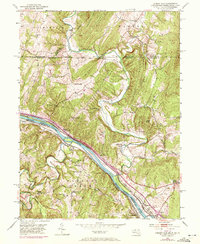 Cherry Run 1951 topographic map thumbnail