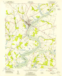 Chestertown 1953 topographic map thumbnail