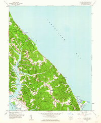 Cove Point 1943 topographic map thumbnail