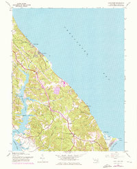 Cove Point 1943 topographic map thumbnail