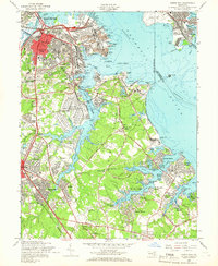 Curtis Bay 1957 topographic map thumbnail