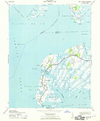 Deal Island 1942 topographic map thumbnail
