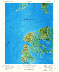 Deal Island 1972 topographic map thumbnail
