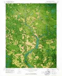 Dividing Creek 1973 topographic map thumbnail