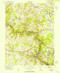 Ellicott City 1953 topographic map thumbnail