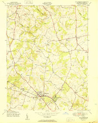 Gaithersburg 1950 topographic map thumbnail