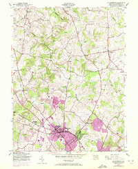 Gaithersburg 1945 topographic map thumbnail