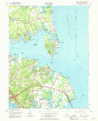 Gibson Island 1954 topographic map thumbnail