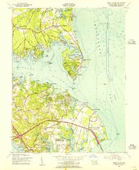 Gibson Island 1954 topographic map thumbnail