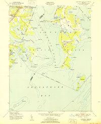 Gunpowder Neck 1951 topographic map thumbnail