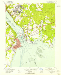 Havre De Grace 1953 topographic map thumbnail