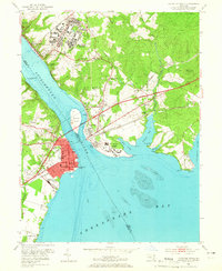Havre De Grace 1953 topographic map thumbnail
