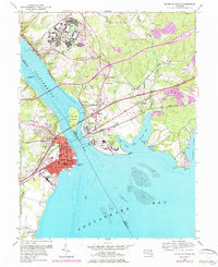 Havre De Grace 1953 topographic map thumbnail