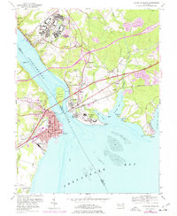Havre De Grace 1953 topographic map thumbnail