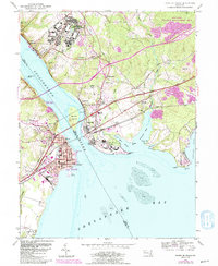 Havre De Grace 1953 topographic map thumbnail