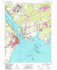 Havre De Grace 1953 topographic map thumbnail