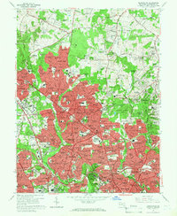 Kensington 1965 topographic map thumbnail