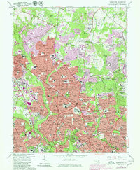Kensington 1965 topographic map thumbnail