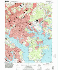 Middle River 1998 topographic map thumbnail