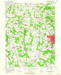 Newark West 1953 topographic map thumbnail