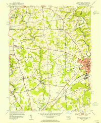 Newark West 1953 topographic map thumbnail